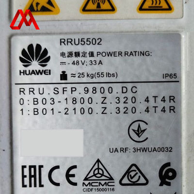 HUAWEI RRU1800/2100 RRU5502 02312BSJ 4G और 5G नेटवर्क के लिए दोहरे बैंड दूरस्थ रेडियो इकाई